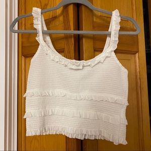 UO Ruffle Shirred Tank